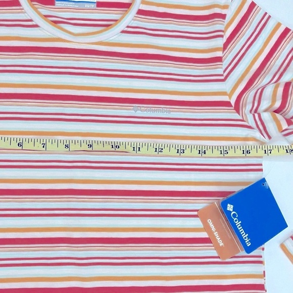 Columbia Long Sleeve Striped Performance Stretch Top Womens XS UPF 50 NWT - Picture 11 of 11